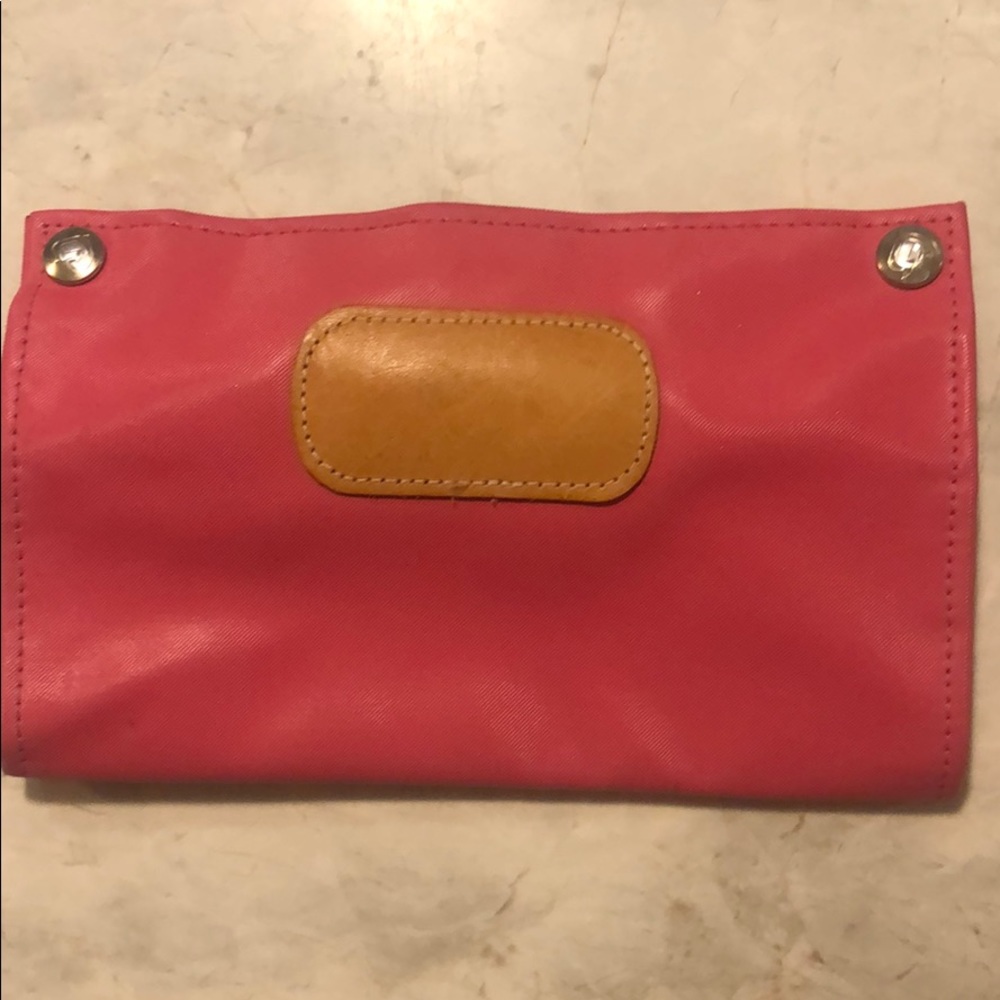Jon Hart Pink Leather Travel Jewelry Organizer